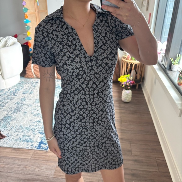 Unif black daisy corin mesh dress size small - Picture 1 of 6